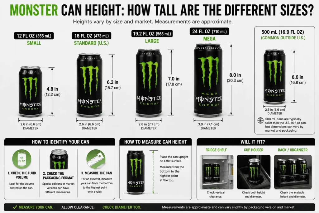 monster can height