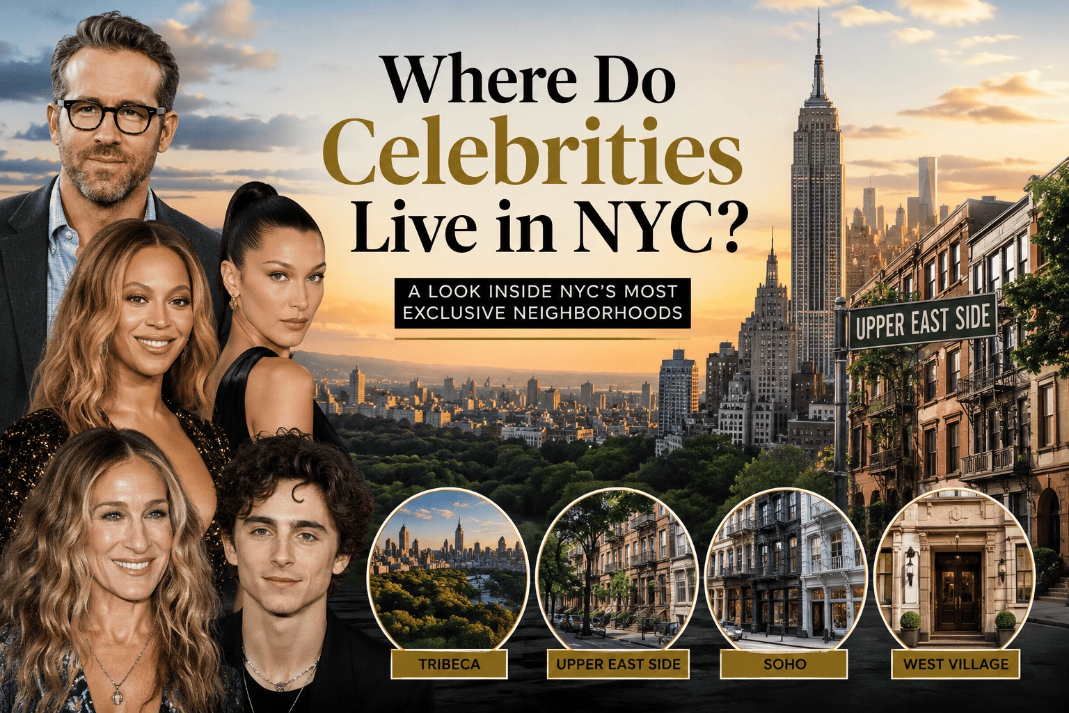 where do celebrities live in nyc