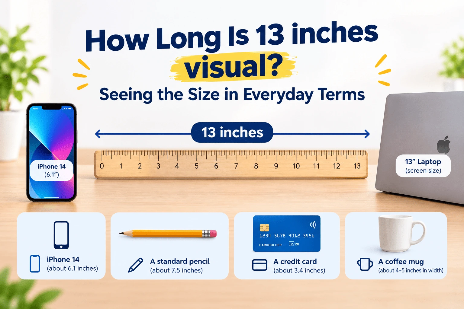 13 inches visual