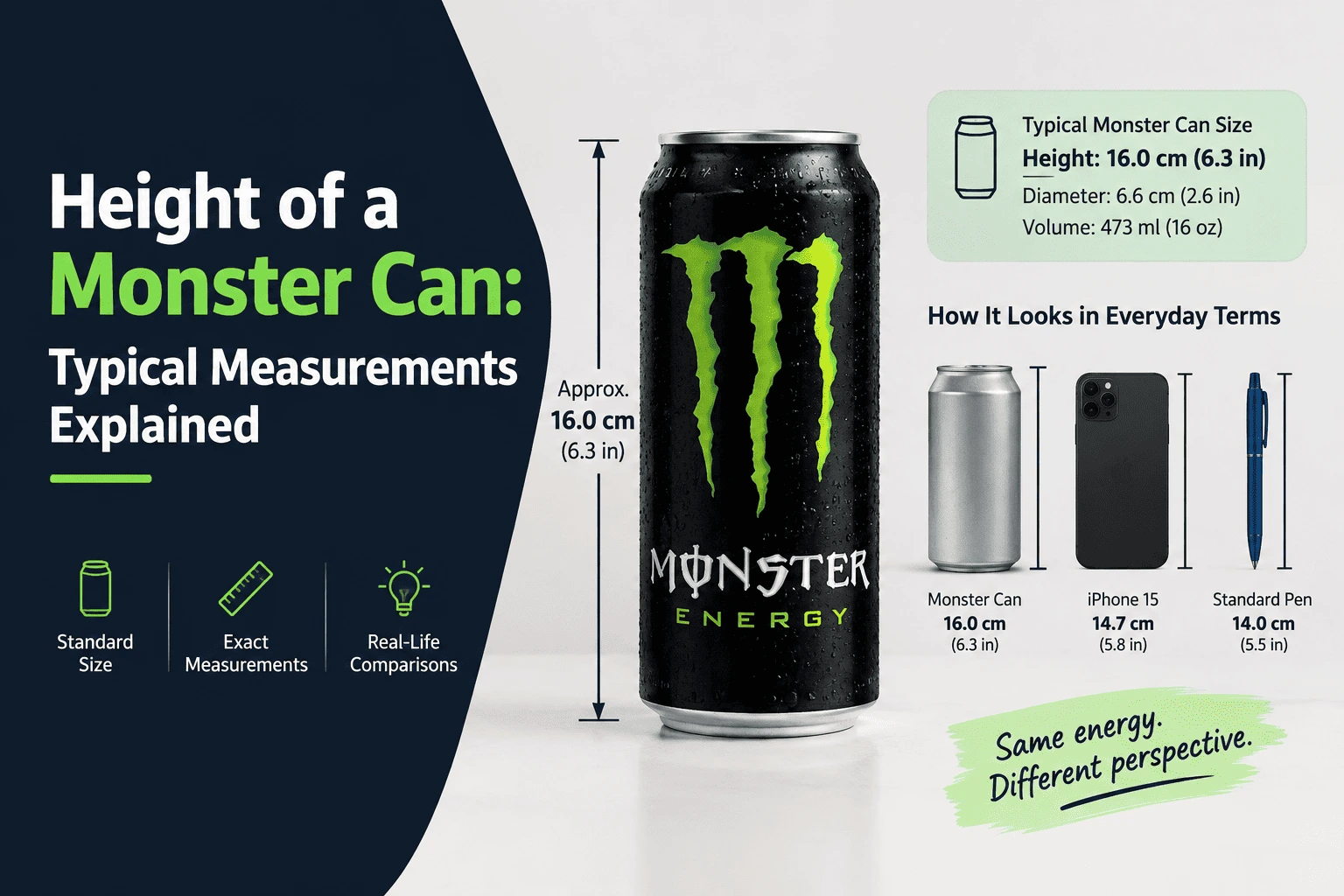 height of a monster can